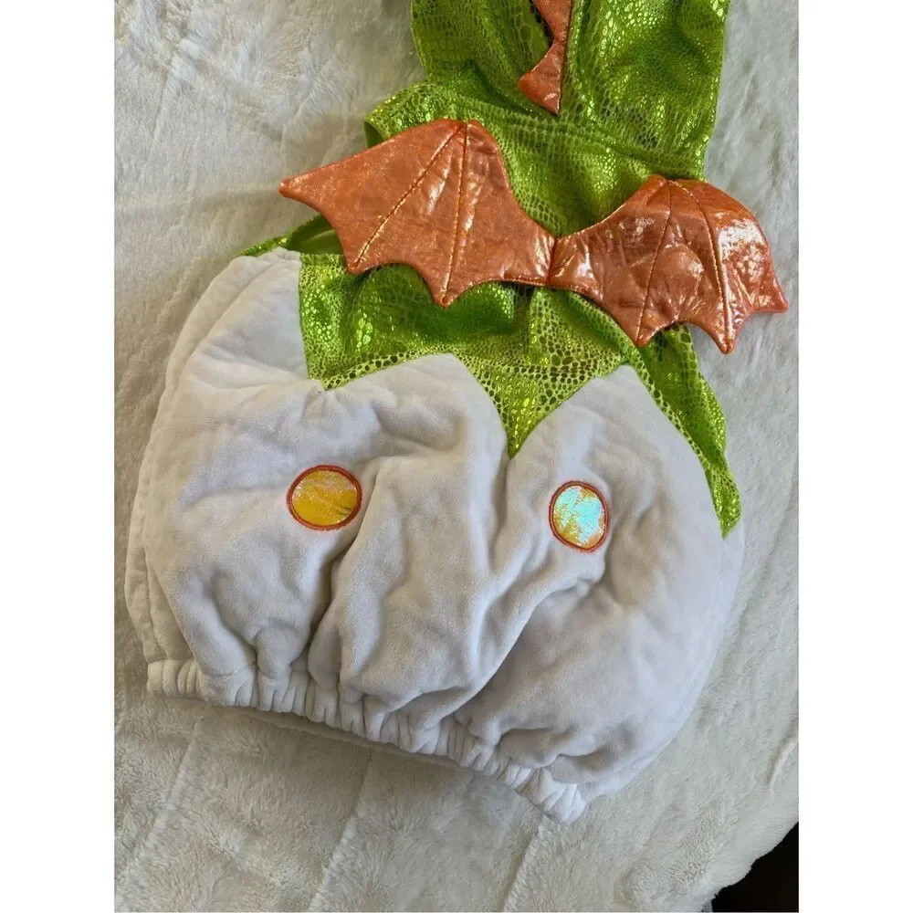 Spooky Night Green and White Dragon Costume Size 12 Months